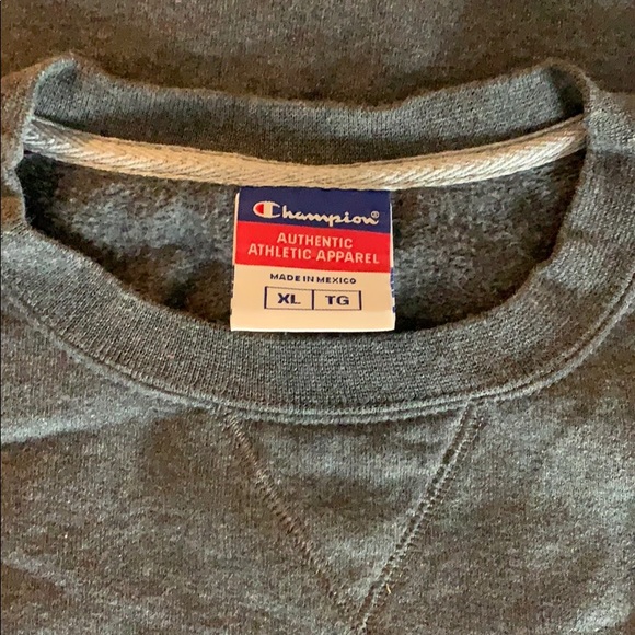 Champion heather grey crew neck sweatshirt XL - Picture 7 of 8